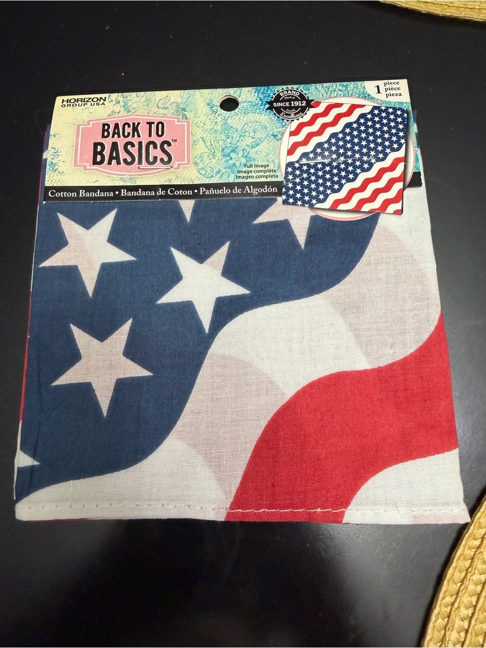 Back to Basics Cotton Bandana - American Flag Stars & Stripes (Red, White, Blue)